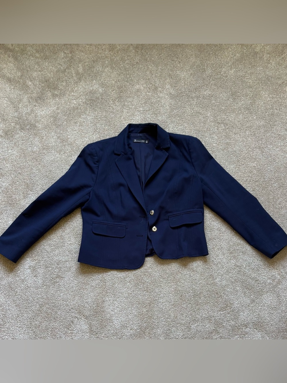 NY and Co Navy Cropped Blazer Jacket